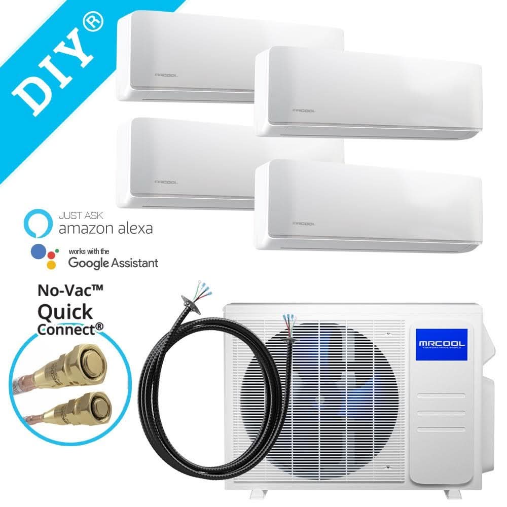 36k BTU 21.5 SEER Multi-Zone MrCool DIY 4 Zone Ductless Heat Pump Spli –  HVAC TOTAL LLC